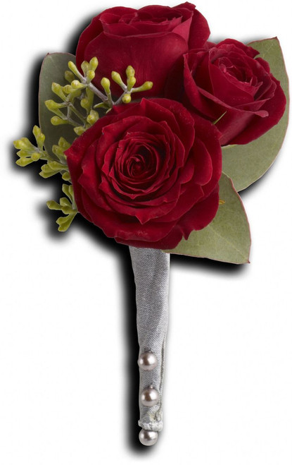 King's Red Rose Boutonniere