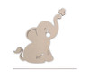 Wooden Elephant with Clover Cutout - Wall Art for Home Decor