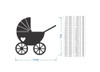 Baby Carriage with Heart Wooden Cutout | Wall Art | Home Decor