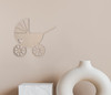 Baby Carriage with Heart Wooden Cutout | Wall Art | Home Decor