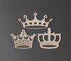 Wooden Crown Cutouts (3 Pack) - Crown Party Decorations