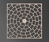 Wooden Round Brickwork Fretwork Panel - Mandala Wall Art