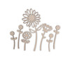 Wooden Flower Cutouts (7 Pack) - Home Decor, Wedding Decor