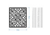 Floral Scroll Lattice Panel - Wooden Wall Art for Home Decor and Privacy Screens