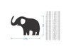 Wooden Elephant Cutout - Elephant Wall Art, Home Decor