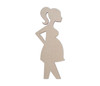Pregnant Woman Wooden Shape - Cutout, Wall Art, Home Decor