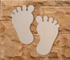 Wooden Feet Cutout - Home Decor, Beach Decor, Kid's Room Decor
