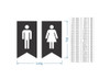Men's/Women's Restroom Signs - Wooden Cutout, Home Decor