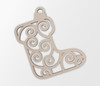 Wooden Stocking Ornament - Christmas Decor, Wall Art