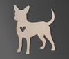 Wooden Chihuahua Love Cutout - Wall Art, Home Decor