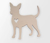 Wooden Chihuahua Love Cutout - Wall Art, Home Decor