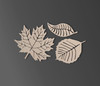Wooden Leaf Group (Set of 3) - Cutout, Home Decor
