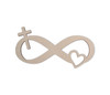 Wooden Sign "Infinity Cross and Heart" - Cutout, Home Decor