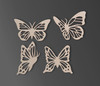 Wooden Butterflies (Set of 4) - Fun DIY Decor for Little Girl's Room