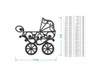 Vintage Wooden Baby Carriage Cutout - Wall Art