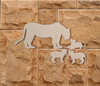 Wooden Lion Family Cutout - Wall Art, Home Decor