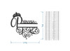Personalized Wooden Princess Name Sign - Cutout, Baby Room Decor