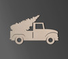 Wooden Christmas Tree Truck - Cutout, Wall Art