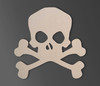 Wooden Skull and Crossbones Cutout - Wall Art, Home Decor