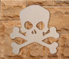 Wooden Skull and Crossbones Cutout - Wall Art, Home Decor