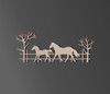 Wooden Horse and Foal Shape - Cutout, Wall Art