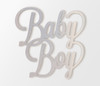 Metal Wall Art "Baby Boy" Word Cutout with Heart