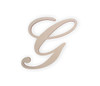 Wooden Monogram Letter "G" - Unfinished Cursive Wood Letter