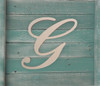Wooden Monogram Letter "G" - Unfinished Cursive Wood Letter