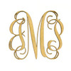 Monogram Wreath Wall Decor Door Hanger - Initial Sign