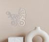 Metal Vintage Baby Carriage Wall Art - Metal Cutout