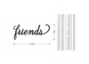Metal Wall Art Word Cutout - "FRIENDS"