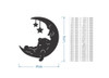 Metal Sleeping Bear on Moon Wall Art - Metal Cutout