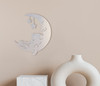 Metal Sleeping Bear on Moon Wall Art - Metal Cutout
