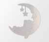 Metal Sleeping Bear on Moon Wall Art - Metal Cutout