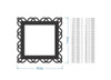 Metal Square Frame - Cutout, Wall Art, Home Decor