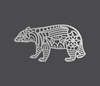 Metal Wall Art - Tribal Bear Metal Sign, Cutout for Wall Art
