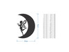 Metal Wall Art - Fairy on Moon: Cutout, Home Decor