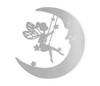 Metal Wall Art - Fairy Swinging on Moon: Metal Cutout for Unique Wall Decor