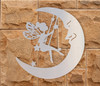 Metal Wall Art - Fairy Swinging on Moon: Metal Cutout for Unique Wall Decor