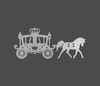 Metal Wall Art Metal Horse Drawn Carriage - Vintage Cutout, home decor.