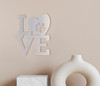 Metal Wall Art Metal Sign Love with Dog Print
