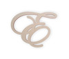 Wooden Monogram Letter 'E': Stylish Cursive Wooden Letter