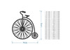 Metal Wall Art: Vintage Bicycle Metal Sign - Metal Cutout for Wall Art