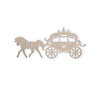 Wooden Horse Drawn Carriage: Vintage Cutout for Wall Art and Home Decor
