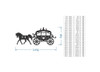 Wooden Horse Drawn Carriage: Vintage Cutout for Wall Art and Home Decor