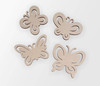 Wooden Butterfly Cutouts (4 Pack): Unfinished Cutout for Home Decor