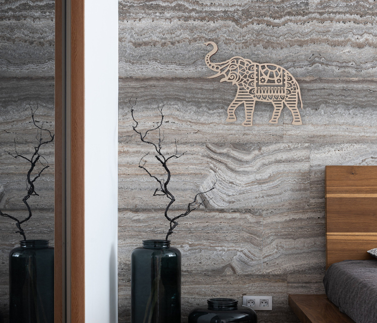Enhance Your Decor with a Wooden Tribal Elephant Wall Art