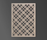Criss Cross Pattern Wooden Cutout: Artful Wall Decor