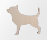 Wooden Dog Wall Art Silhouette Cutout - Chihuahua