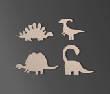 Wooden Baby Dino Group - Cutout, Dinosaur Decor
